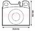 set placute frana,frana disc JURID (cod 1260821)