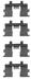 Set accesorii, placute frana QUINTON HAZELL (cod 1341551)