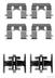 Set accesorii, placute frana HERTH+BUSS JAKOPARTS (cod 1290021)