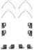 Set accesorii, placute frana QUINTON HAZELL (cod 1341666)