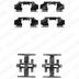 Set accesorii, placute frana DELPHI (cod 1670587)
