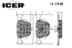 set placute frana,frana disc ICER (cod 2054222)